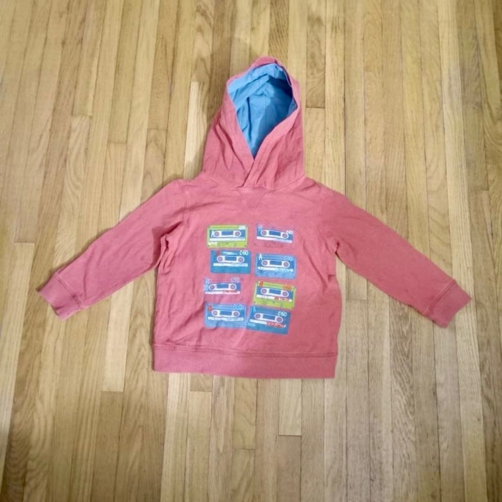 John Lewis 4 Year Cassette Tape Lightweight Hoodie